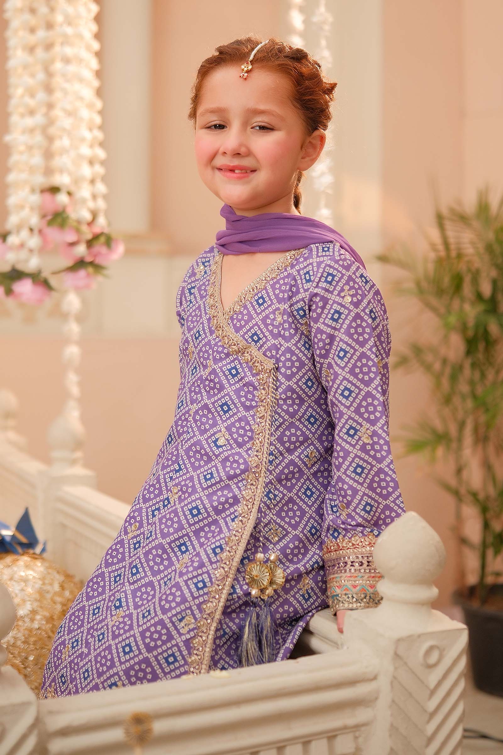 Maria B | 3 Piece Embroidered Raw Silk Suit | MKS-W24-20 - House Of Hania