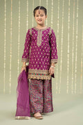 Maria B | 3 Piece Embroidered Raw Silk Suit | MKS-W24-28 - House Of Hania