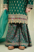 Maria B | 3 Piece Embroidered Raw Silk Suit | MKS-W24-28 - House Of Hania