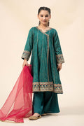 Maria B | 3 Piece Embroidered Raw Silk Suit | MKS-W24-29 - House Of Hania