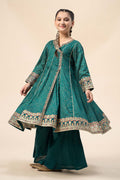 Maria B | 3 Piece Embroidered Raw Silk Suit | MKS-W24-29 - House Of Hania