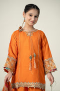 Maria B | 3 Piece Embroidered Raw Silk Suit | MKS-W24-31 - House Of Hania
