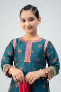 Maria B | 3 Piece Embroidered Raw Silk Suit | MKS-W24-33 - House Of Hania