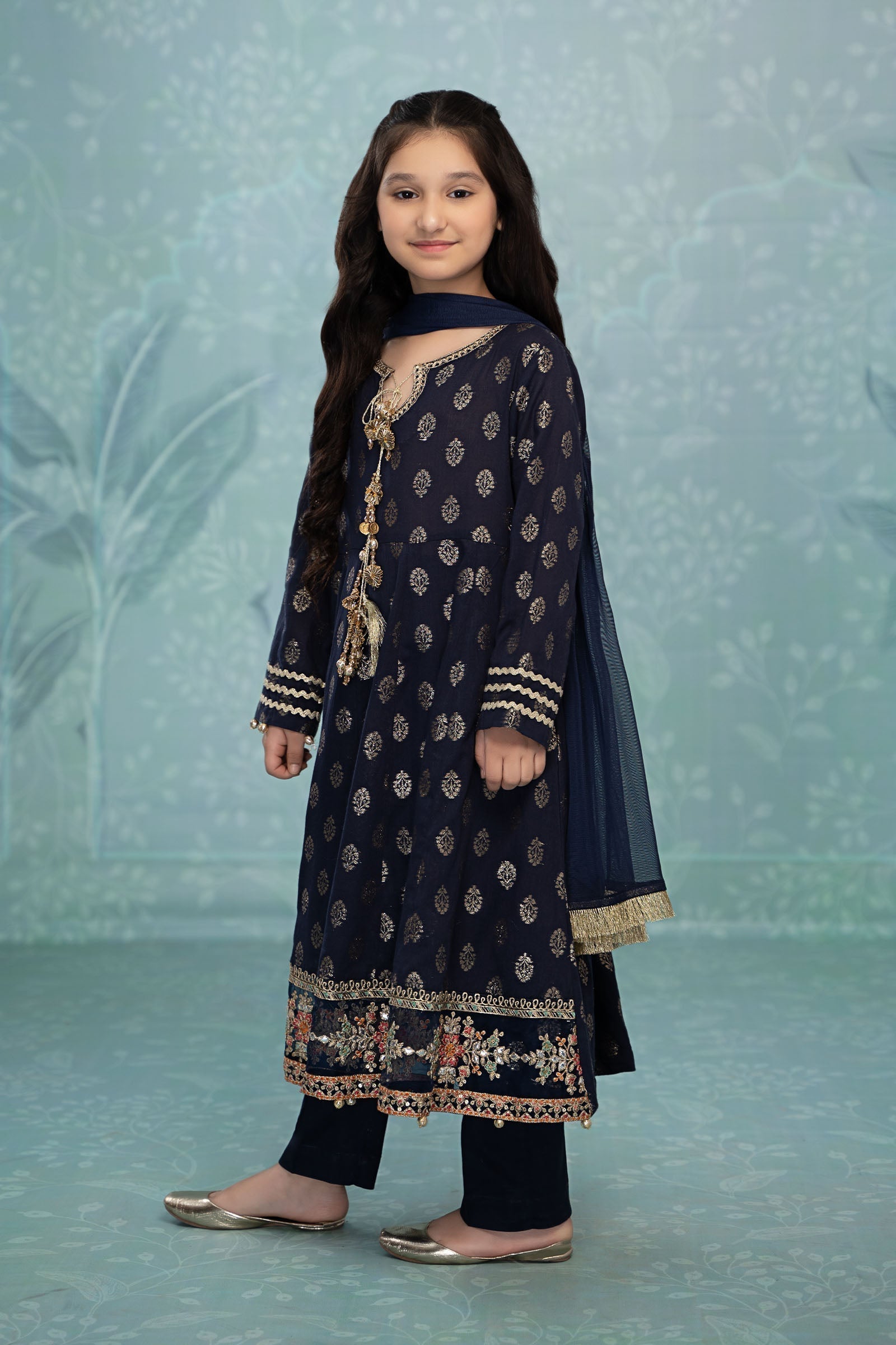 Maria B | 3 Piece Embroidered Suit | MKD-EF23-31R1 - House Of Hania
