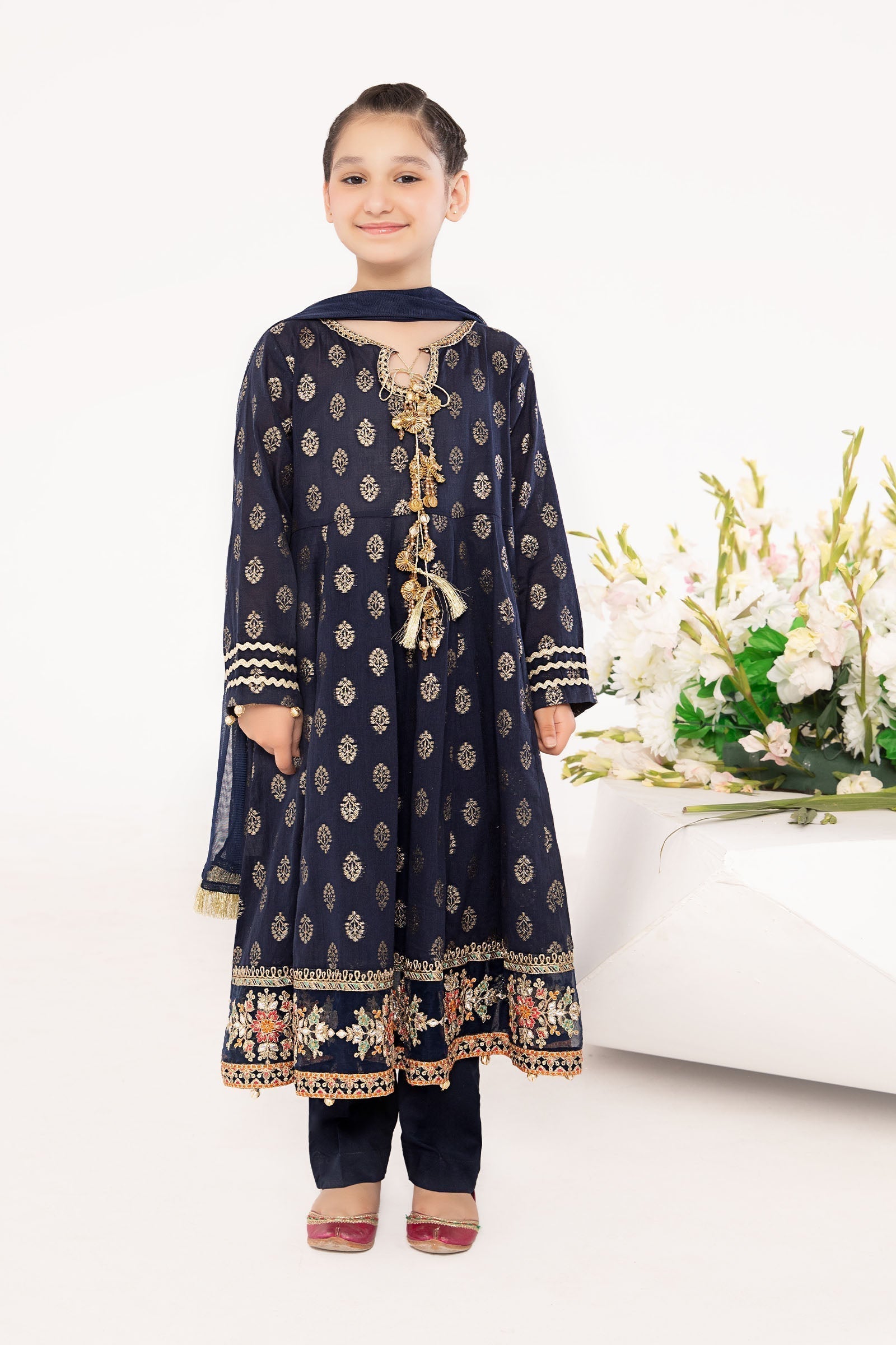 Maria B | 3 Piece Embroidered Suit | MKD-EF23-31R1 - House Of Hania
