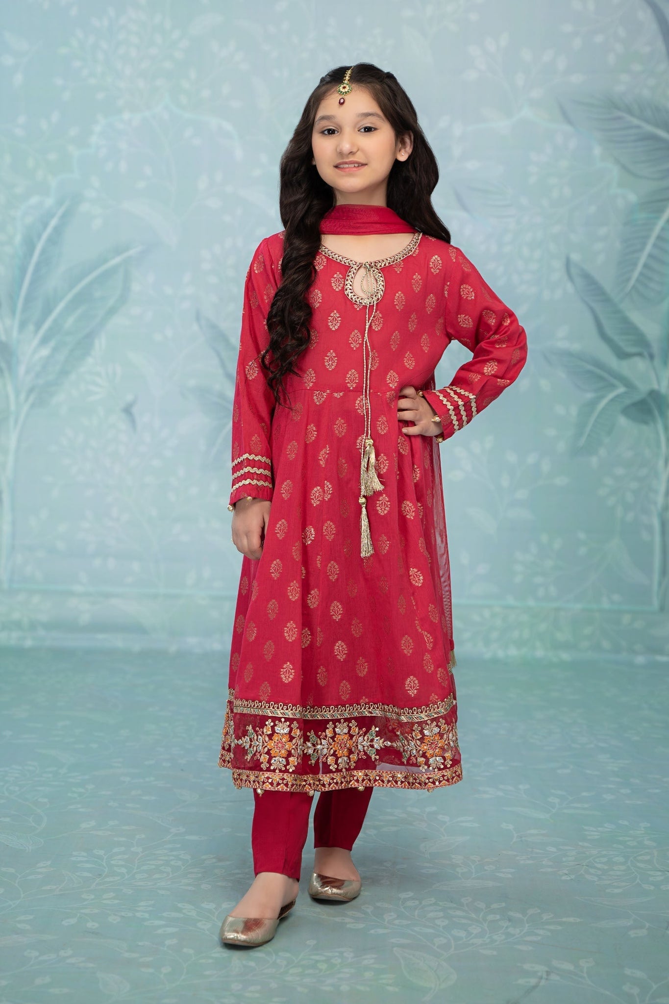 Maria B | 3 Piece Embroidered Suit | MKD-EF23-31R1 - House Of Hania