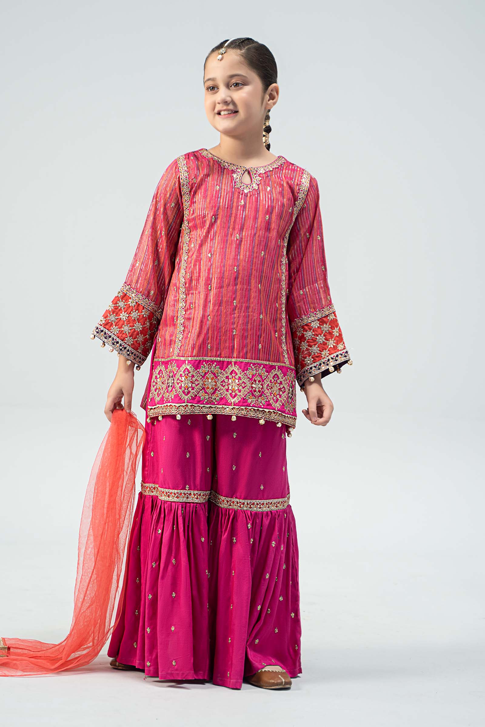 Maria B | 3 Piece Embroidered Suit | MKD-W24-11 - House Of Hania