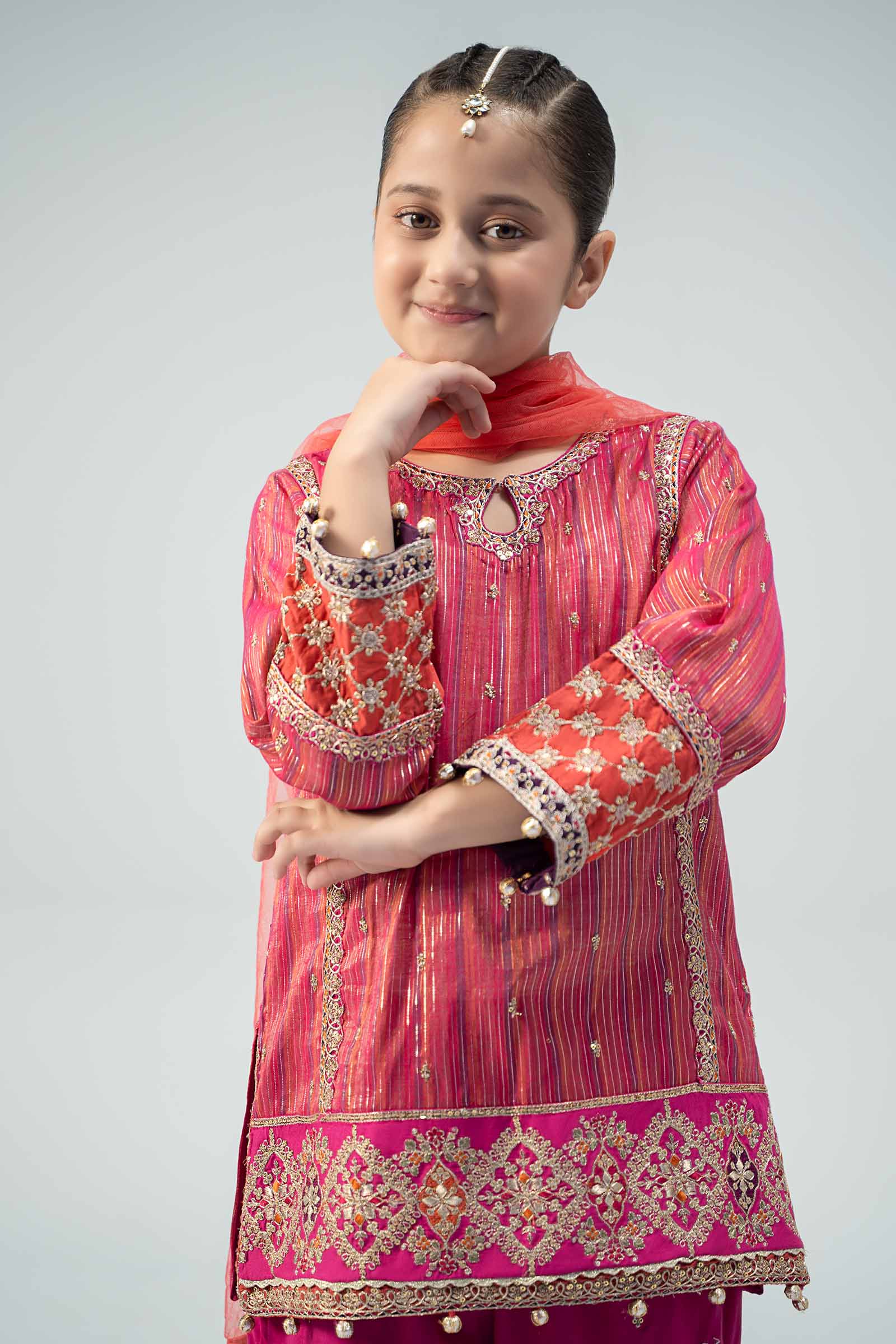 Maria B | 3 Piece Embroidered Suit | MKD-W24-11 - House Of Hania