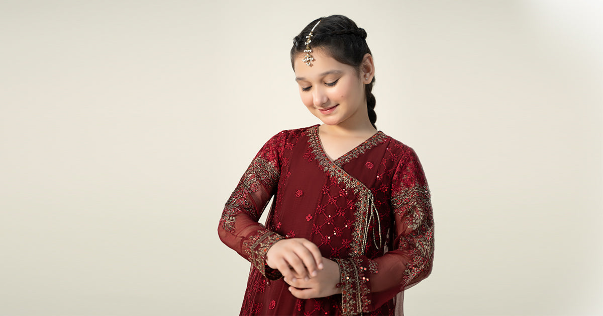 Maria B | 3 Piece Embroidered Suit | MKS-EF23-32R1 - House Of Hania