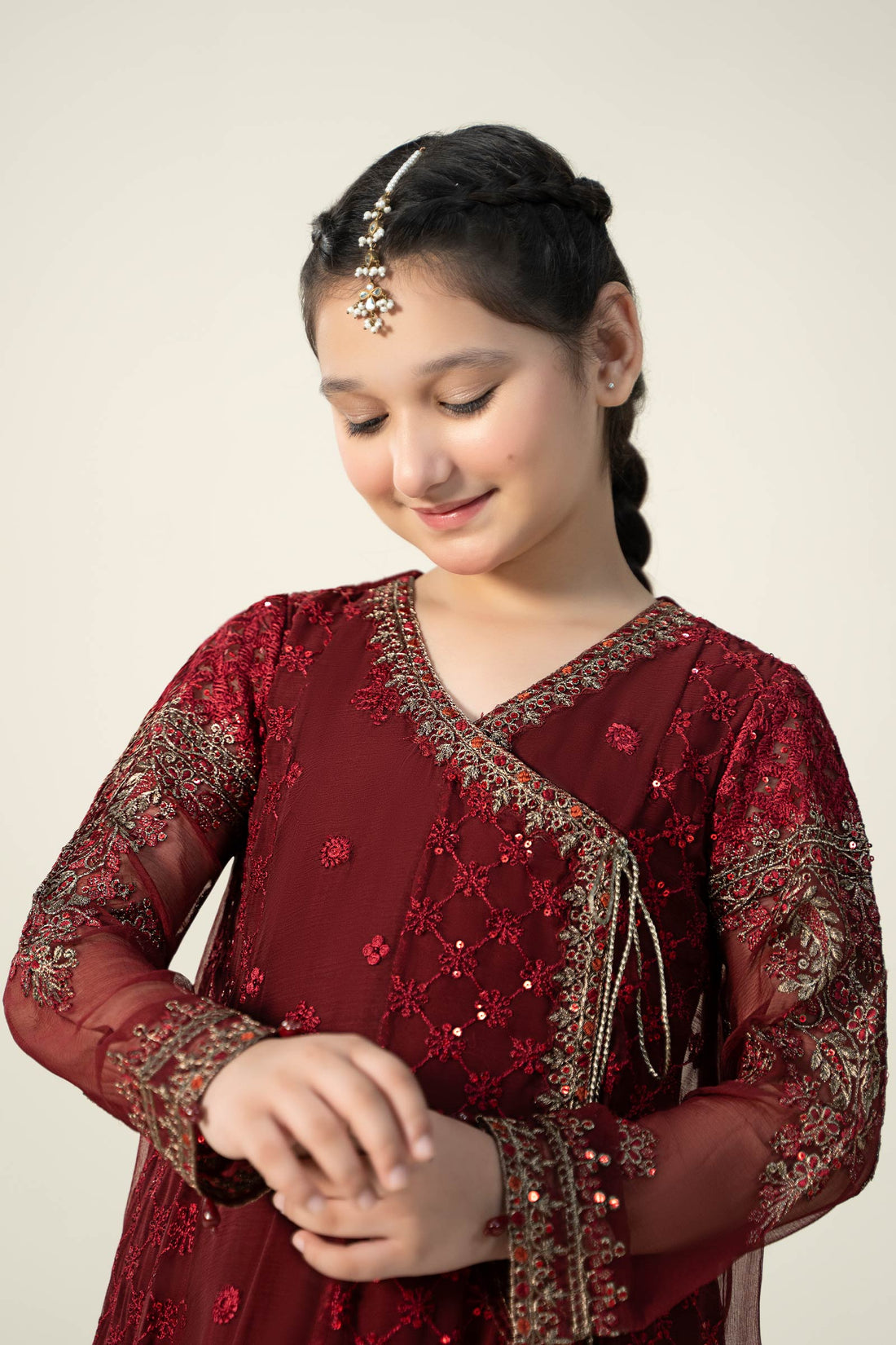 Maria B | 3 Piece Embroidered Suit | MKS-EF23-32R1 - House Of Hania