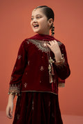 Maria B | 3 Piece Embroidered Velvet Suit | MKS-W24-14 - House Of Hania
