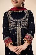 Maria B | 3 Piece Embroidered Velvet Suit | MKS-W24-17 - House Of Hania