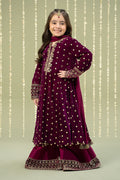 Maria B | 3 Piece Embroidered Velvet Suit | MKS-W24-38 - House Of Hania