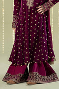 Maria B | 3 Piece Embroidered Velvet Suit | MKS-W24-38 - House Of Hania