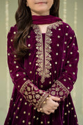 Maria B | 3 Piece Embroidered Velvet Suit | MKS-W24-38 - House Of Hania