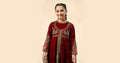 Maria B | 3 Piece Embroidered Velvet Suit | MKS-W24-40 - House Of Hania