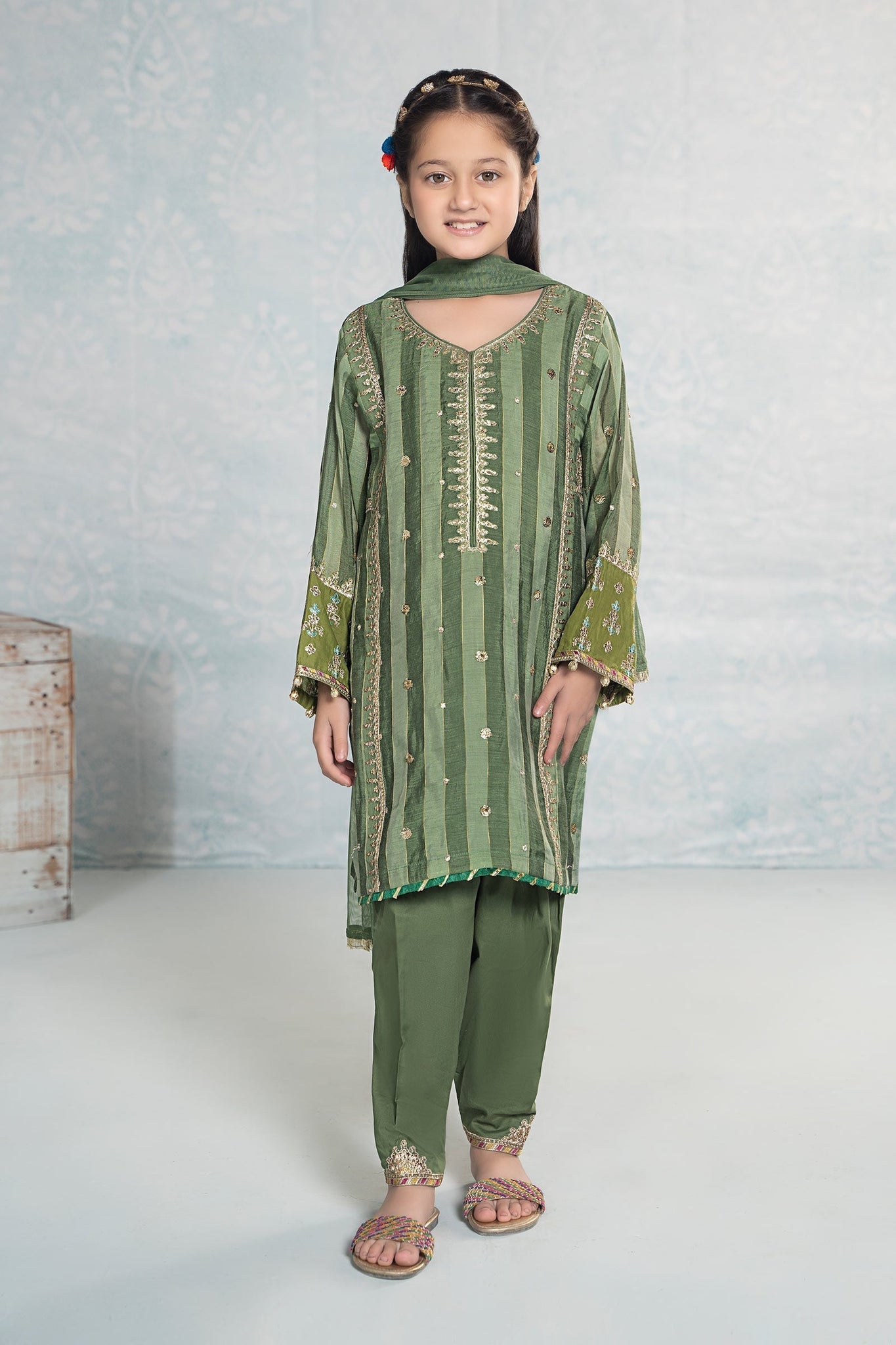 Maria B | 3 Piece Embroidered Yarn Dyed Suit | MKD-EF24-03 - House Of Hania