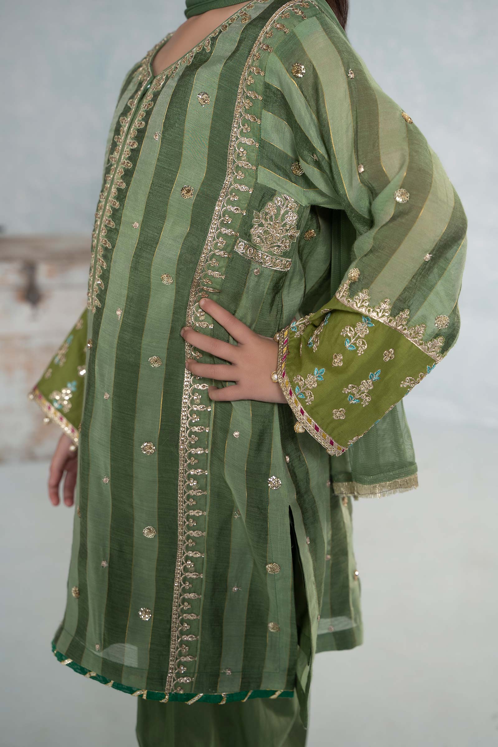 Maria B | 3 Piece Embroidered Yarn Dyed Suit | MKD-EF24-03 - House Of Hania