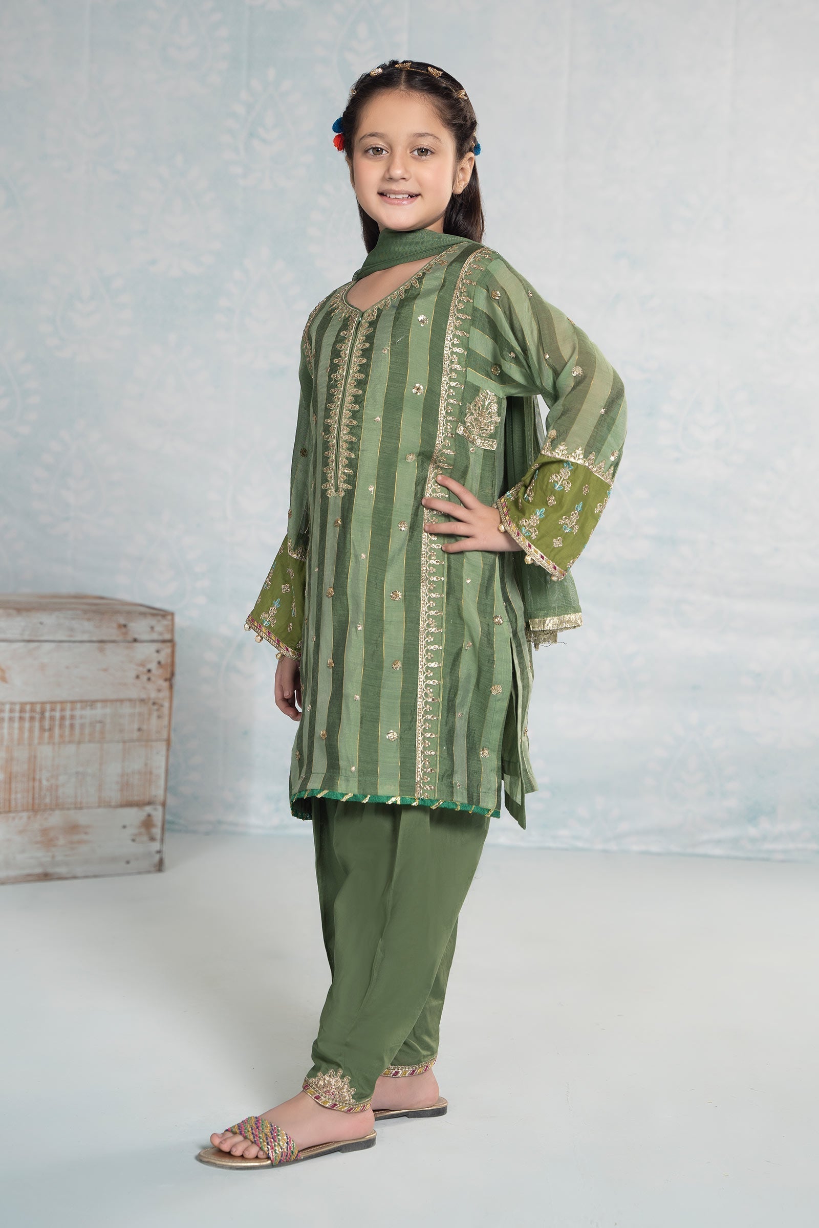Maria B | 3 Piece Embroidered Yarn Dyed Suit | MKD-EF24-03 - House Of Hania