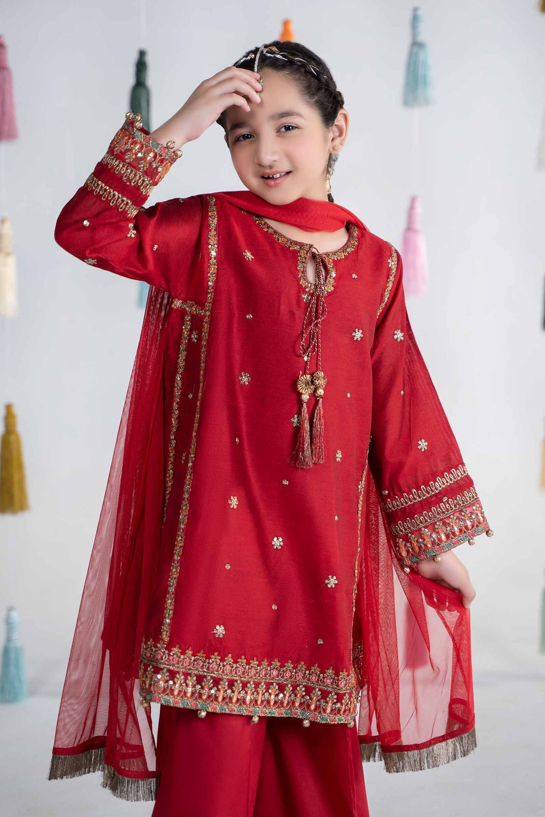 Maria B | 3 Piece Embroidered Yarn Dyed Suit | MKS-EA24-19 - House Of Hania