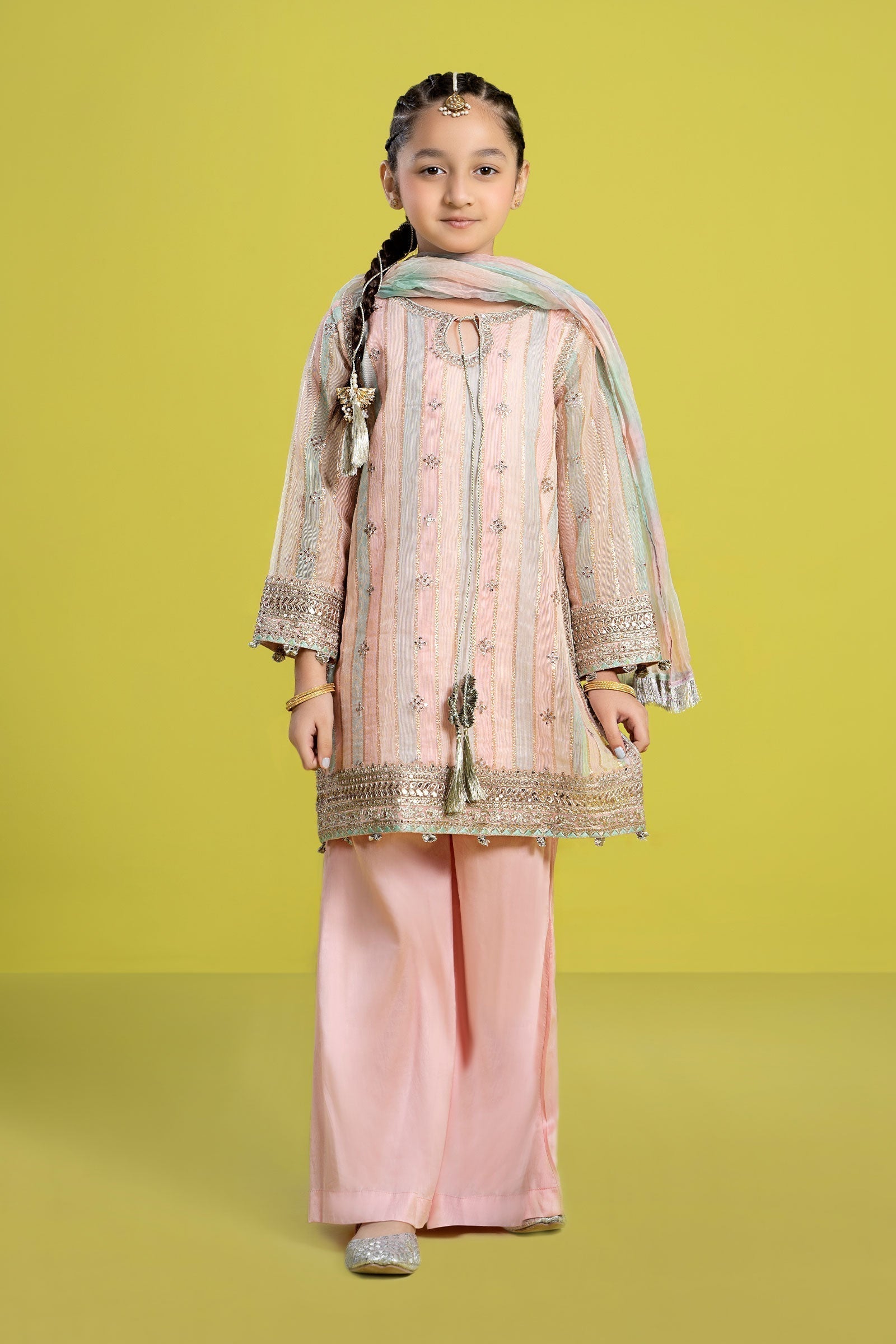 Maria B | 3 Piece Embroidered Yarn Dyed Suit | MKS-EF24-32 - House Of Hania