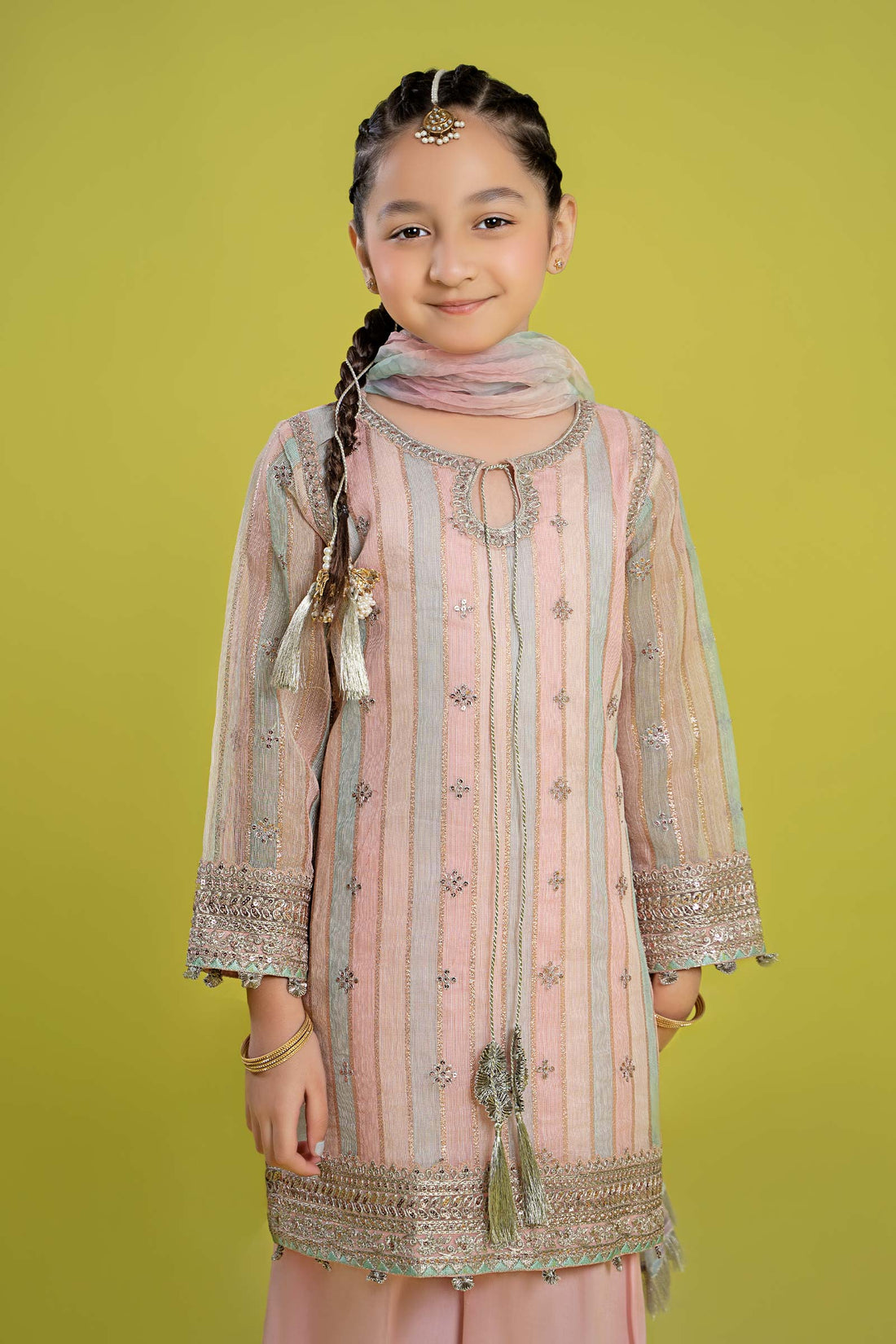Maria B | 3 Piece Embroidered Yarn Dyed Suit | MKS-EF24-32 - House Of Hania