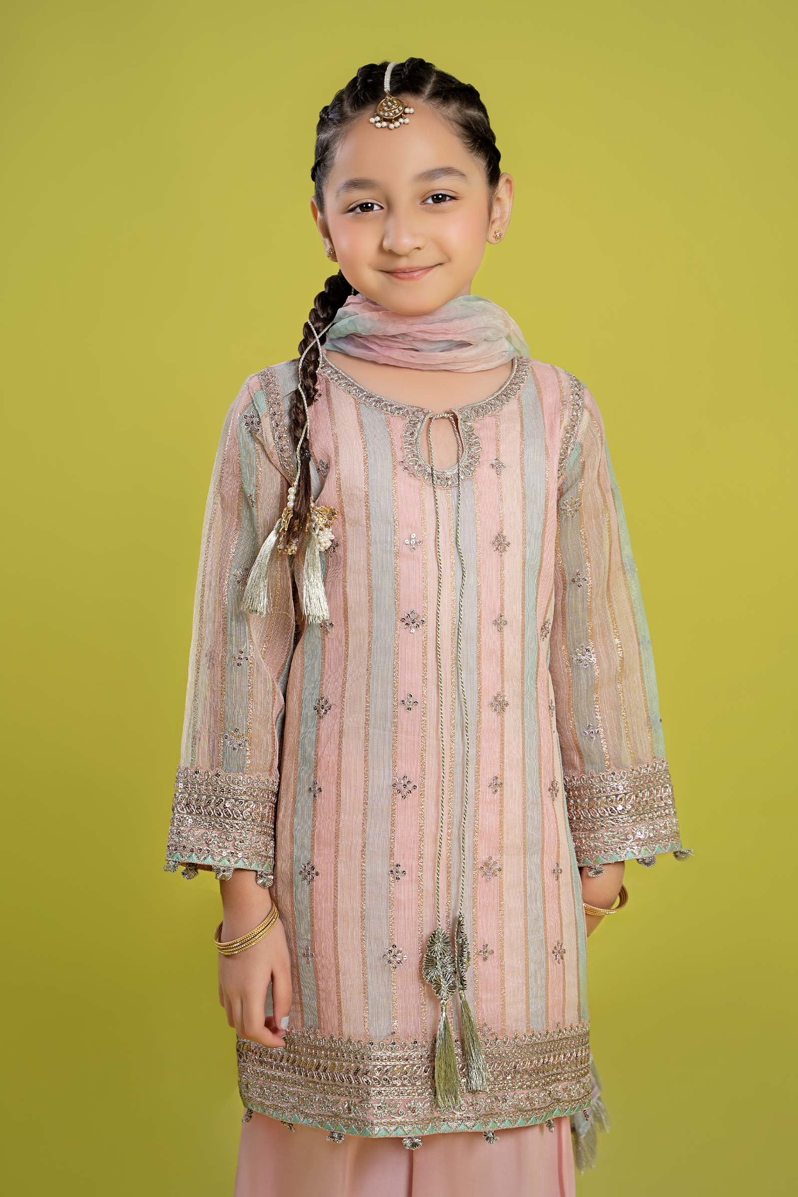 Maria B | 3 Piece Embroidered Yarn Dyed Suit | MKS-EF24-32 - House Of Hania