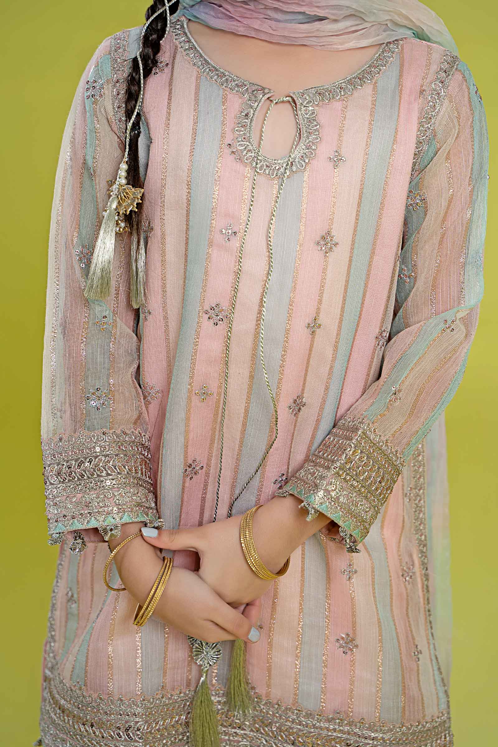 Maria B | 3 Piece Embroidered Yarn Dyed Suit | MKS-EF24-32 - House Of Hania
