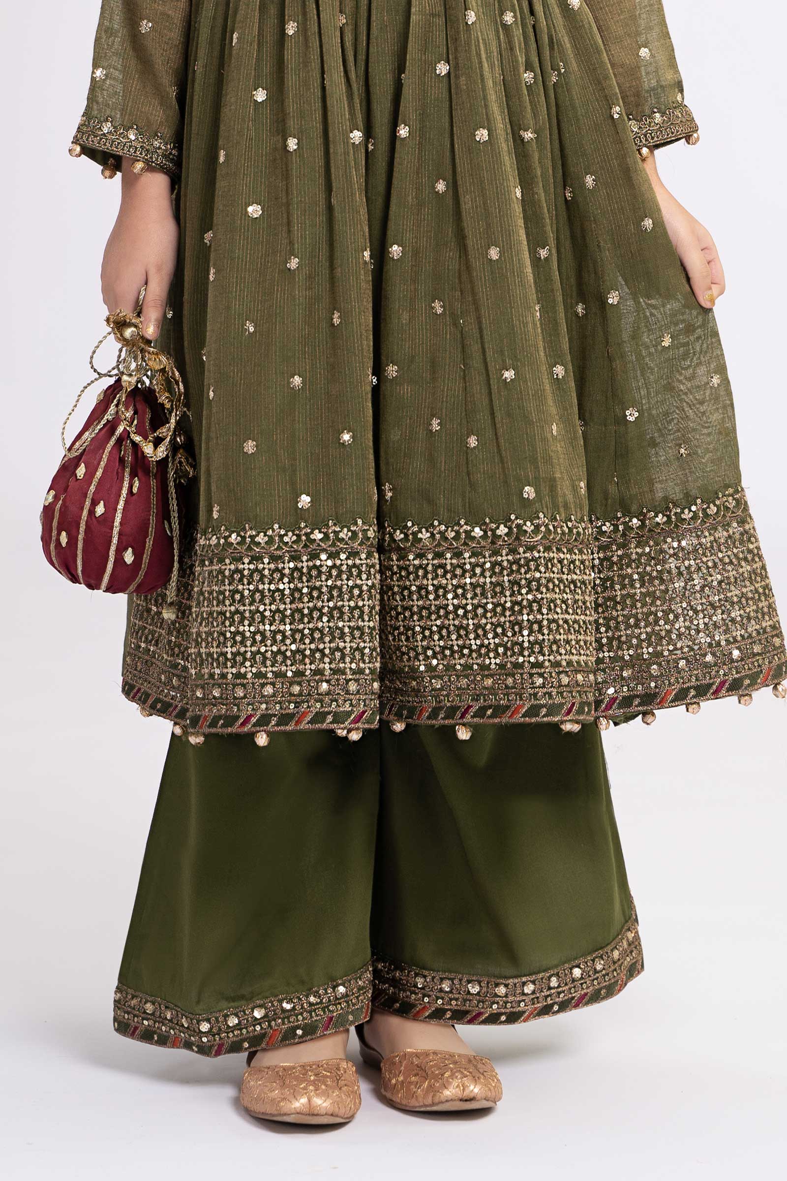 Maria B | 3 Piece Embroidered Zari Lawn Suit | MKS-EF24-33 - House Of Hania