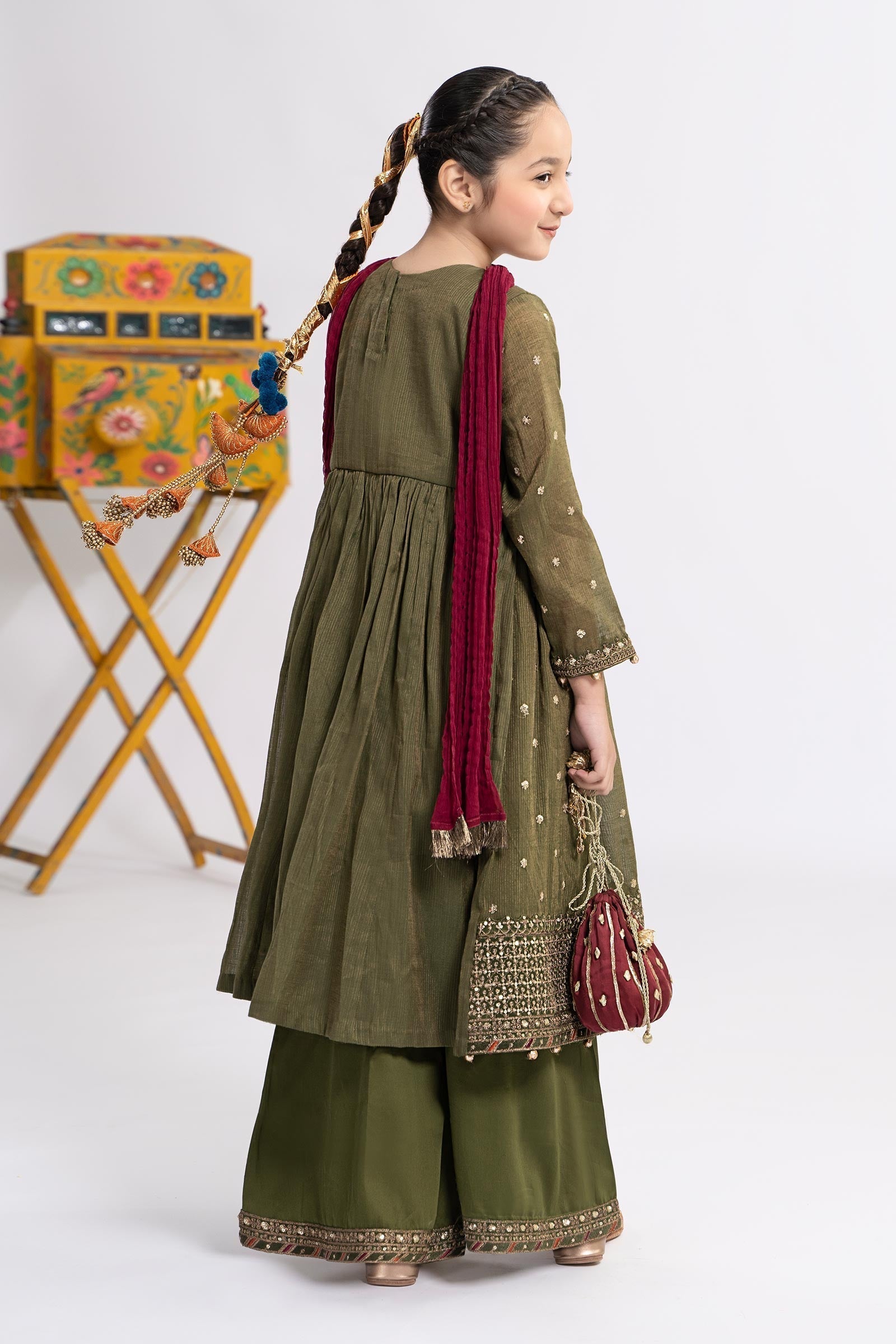Maria B | 3 Piece Embroidered Zari Lawn Suit | MKS-EF24-33 - House Of Hania