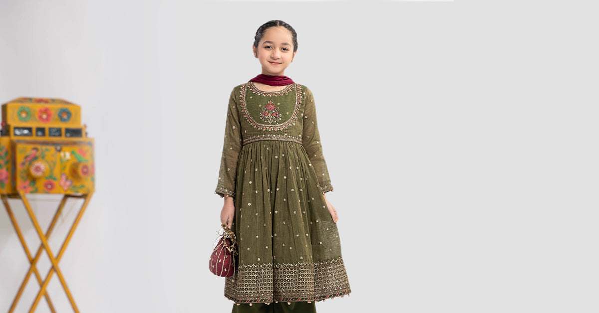 Maria B | 3 Piece Embroidered Zari Lawn Suit | MKS-EF24-33 - House Of Hania
