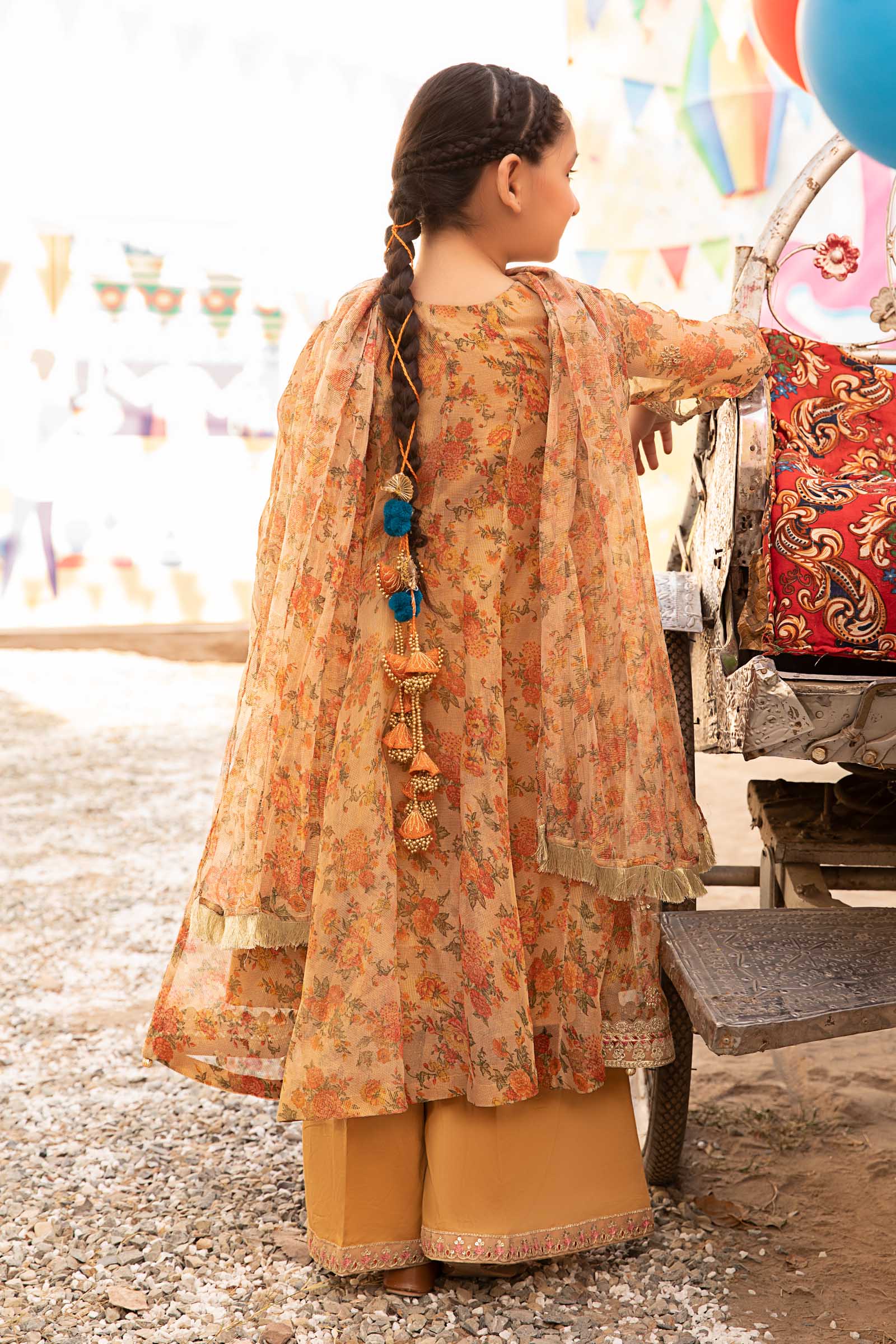 Maria B | 3 Piece Embroidered Zari Masoori Organza Suit | MKS-EF24-38 - House Of Hania