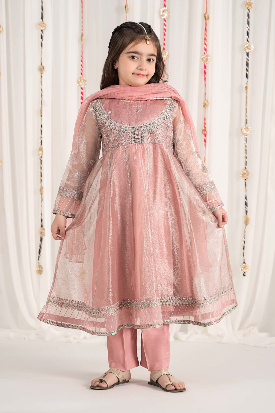 Maria B | 3 Piece Embroidered Zari Net Suit | MKS-EF25-01 - House Of Hania
