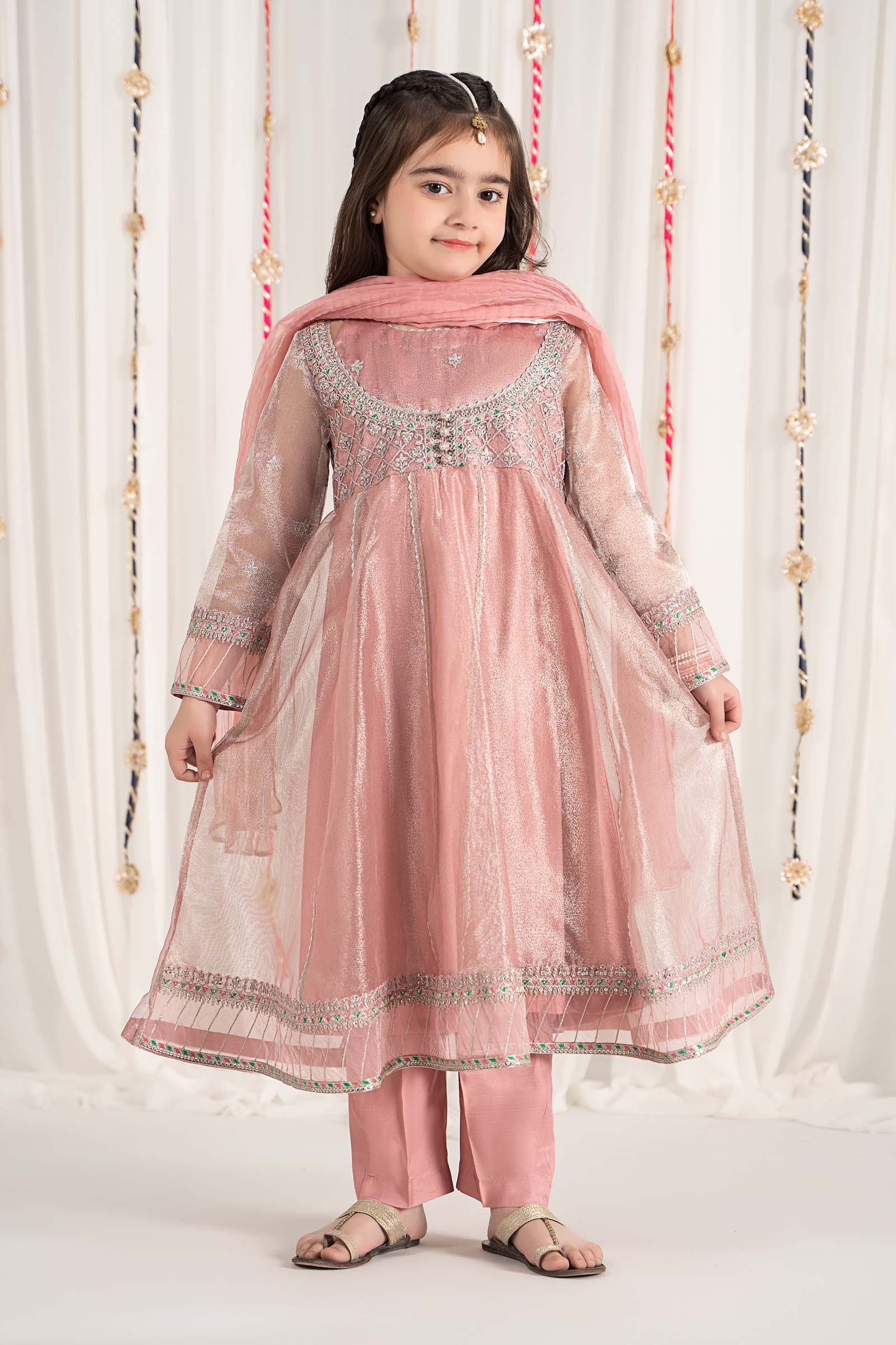 Maria B | 3 Piece Embroidered Zari Net Suit | MKS-EF25-01 - House Of Hania