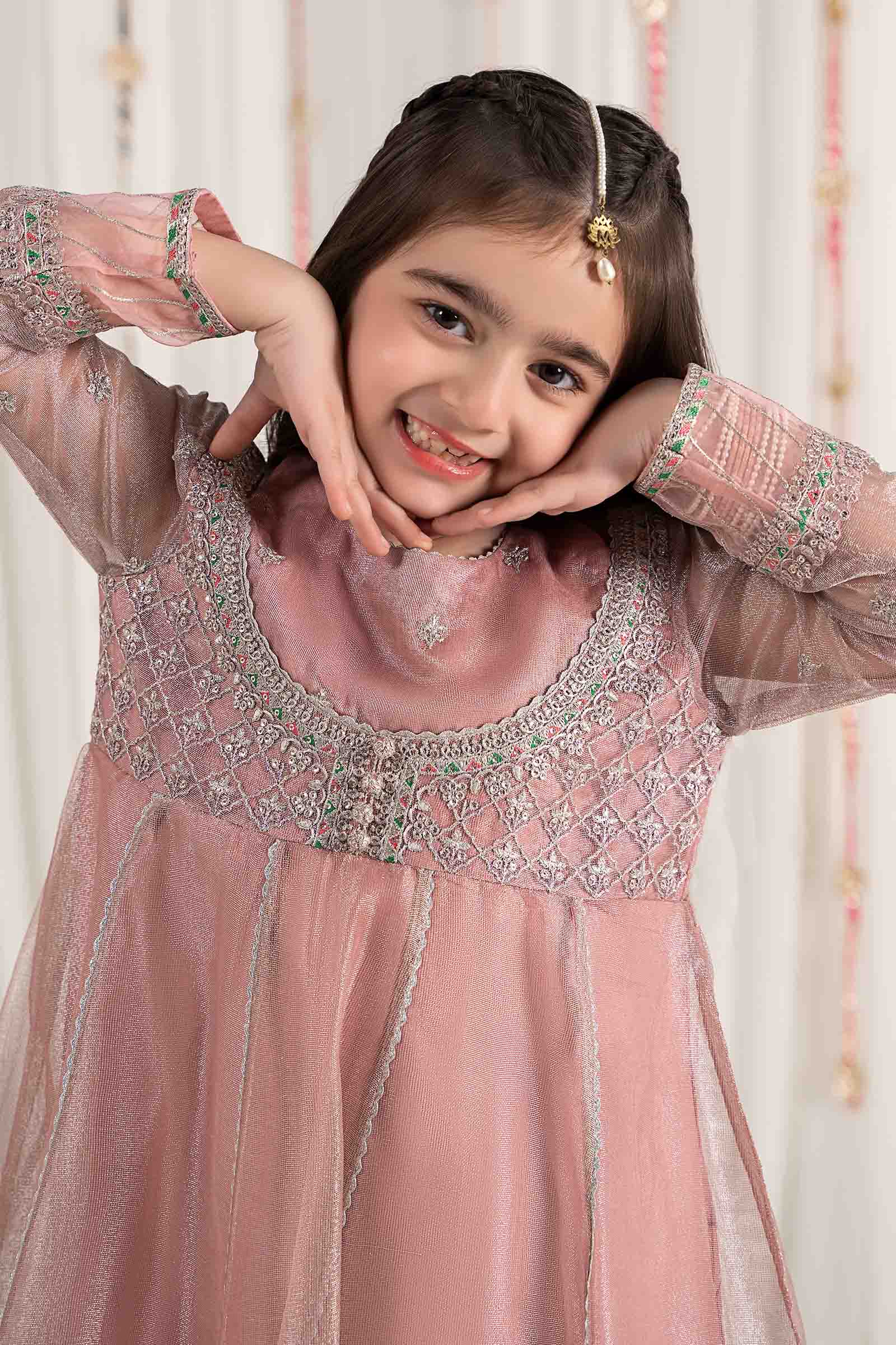 Maria B | 3 Piece Embroidered Zari Net Suit | MKS-EF25-01 - House Of Hania