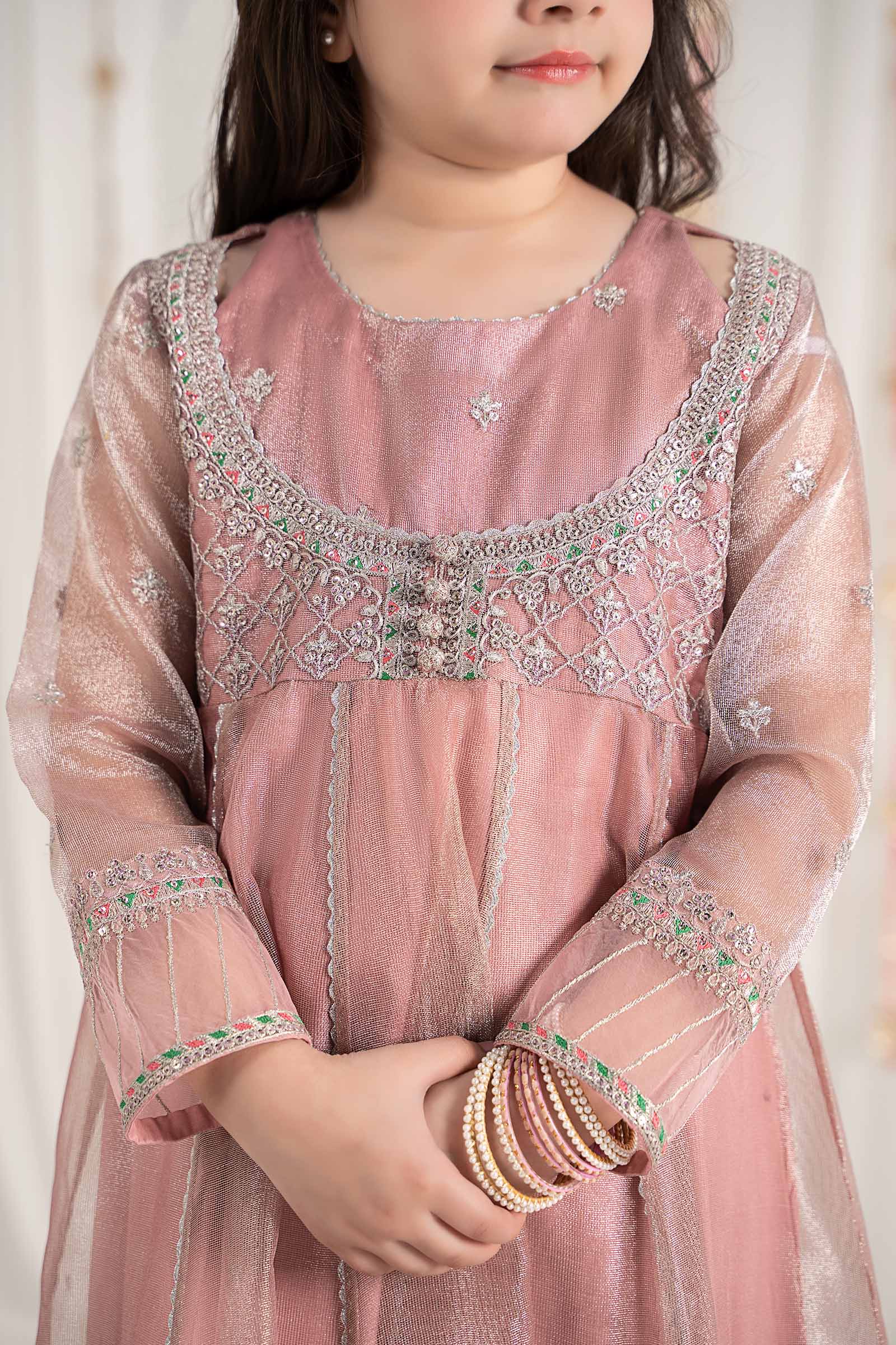 Maria B | 3 Piece Embroidered Zari Net Suit | MKS-EF25-01 - House Of Hania