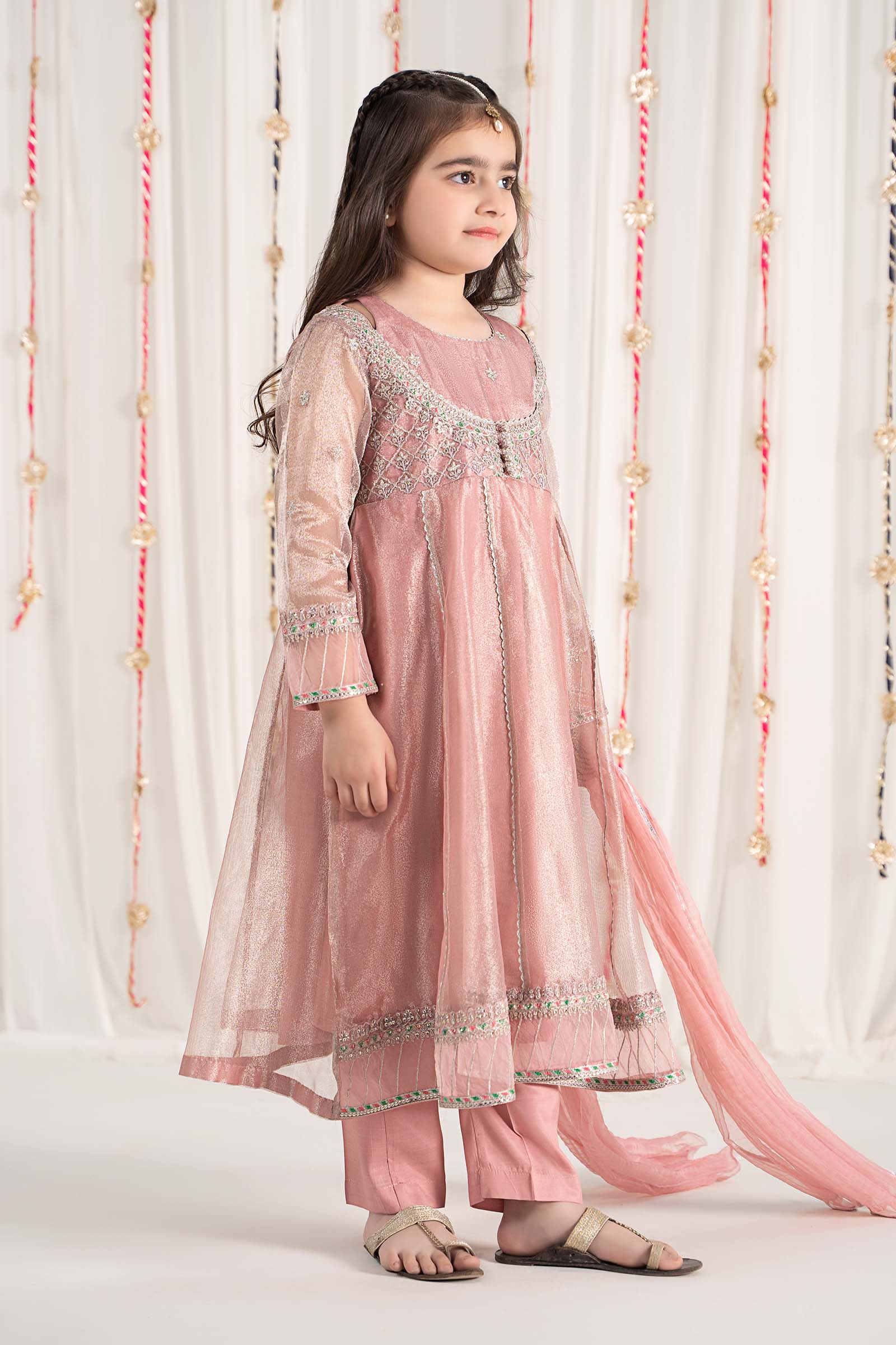 Maria B | 3 Piece Embroidered Zari Net Suit | MKS-EF25-01 - House Of Hania