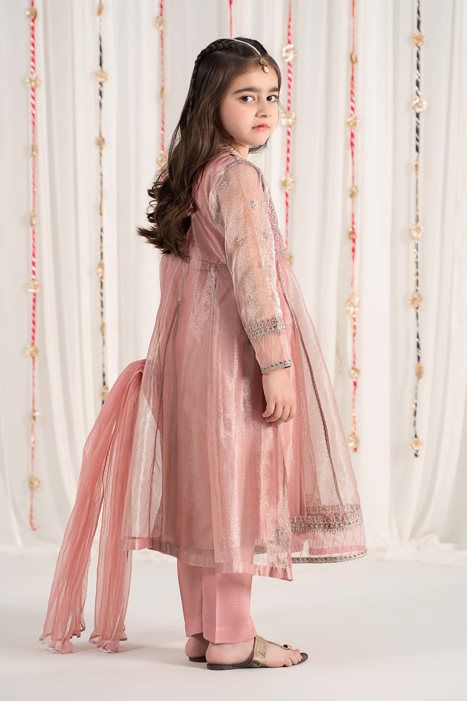 Maria B | 3 Piece Embroidered Zari Net Suit | MKS-EF25-01 - House Of Hania