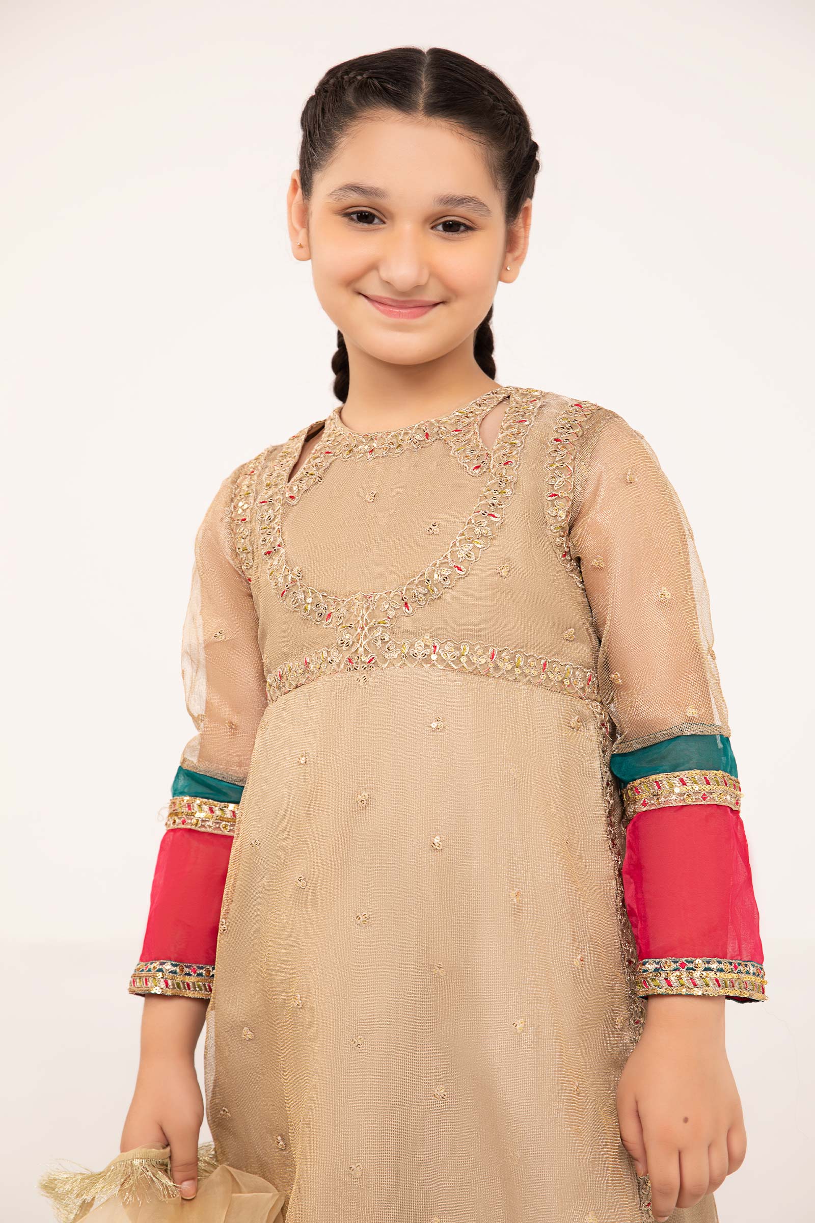 Maria B | 3 Piece Embroidered Zari Net Suit | MKS-PF24-03 - House Of Hania