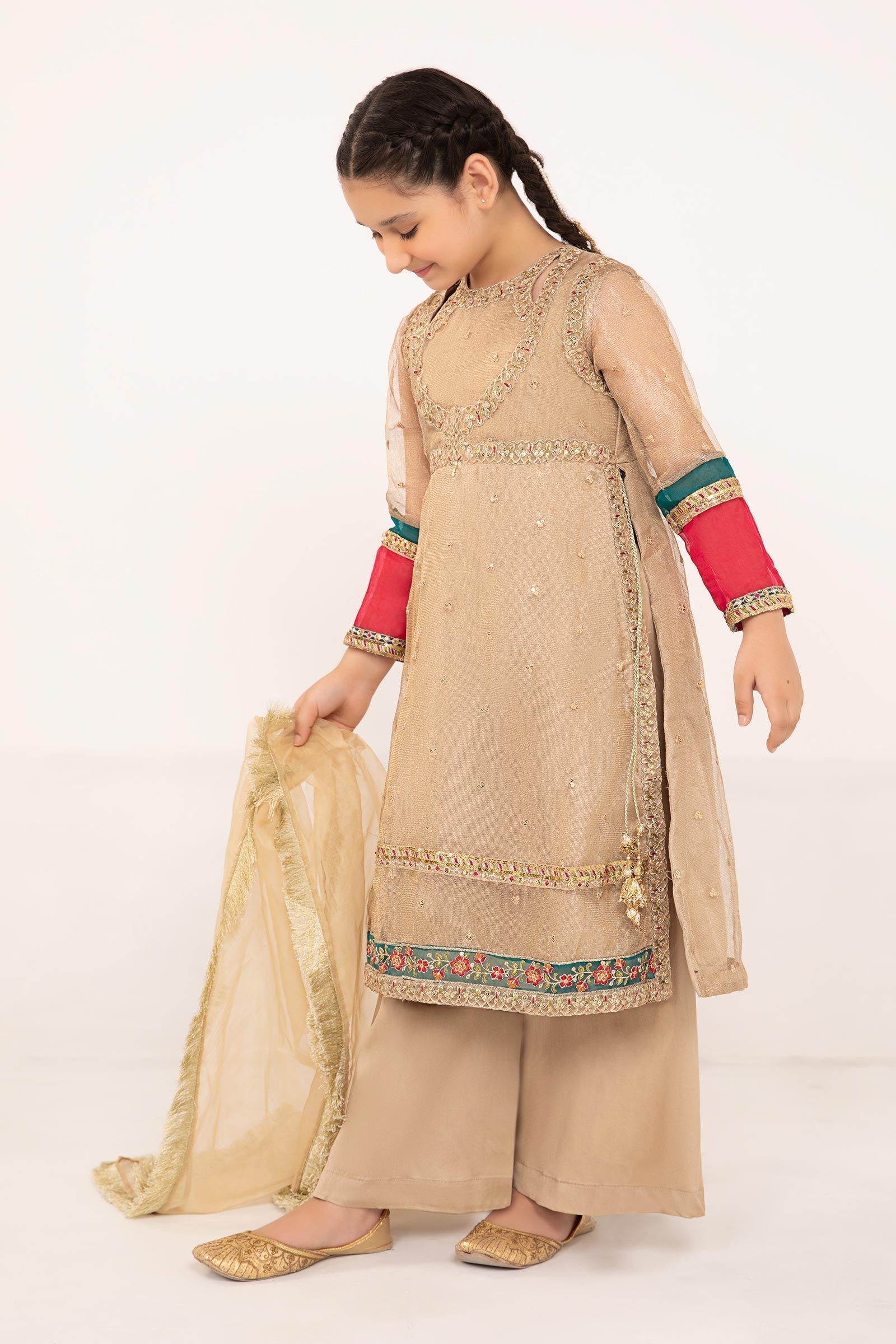 Maria B | 3 Piece Embroidered Zari Net Suit | MKS-PF24-03 - House Of Hania
