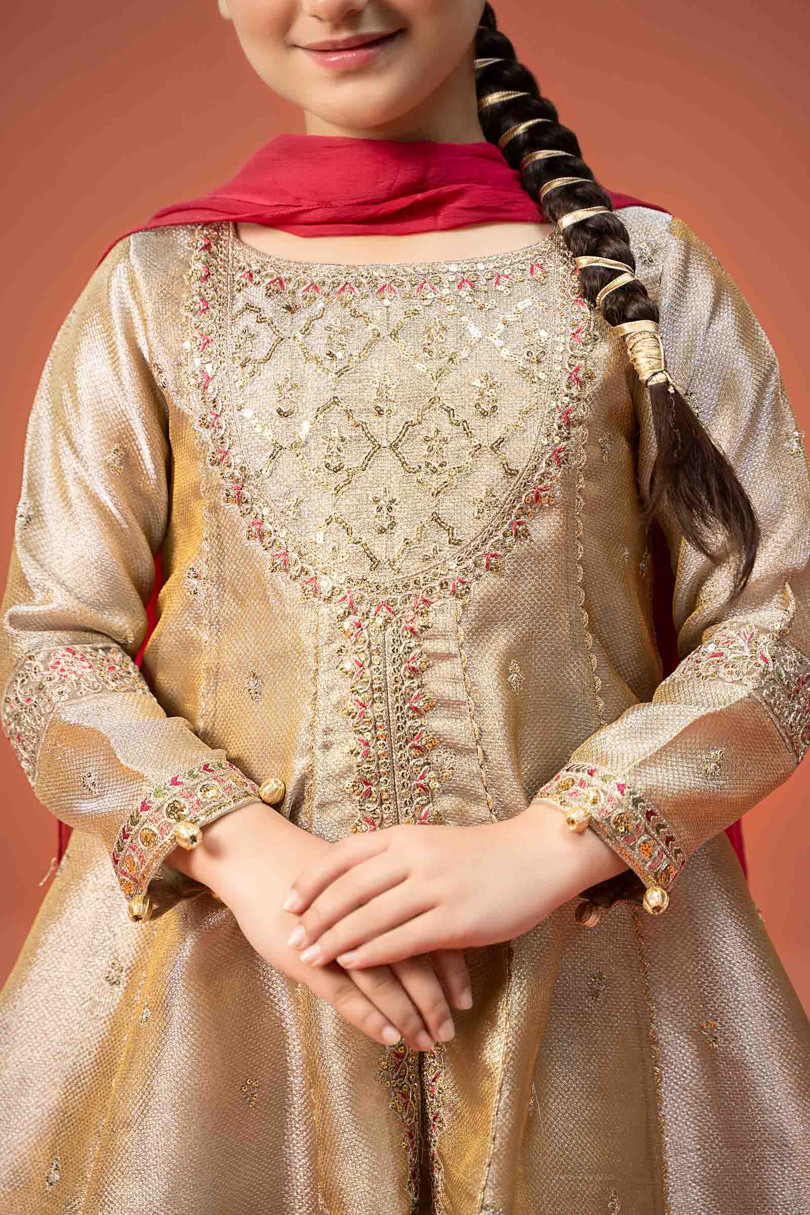 Maria B | 3 Piece Embroidered Zari jacquard Suit | MKS-W24-03 - House Of Hania