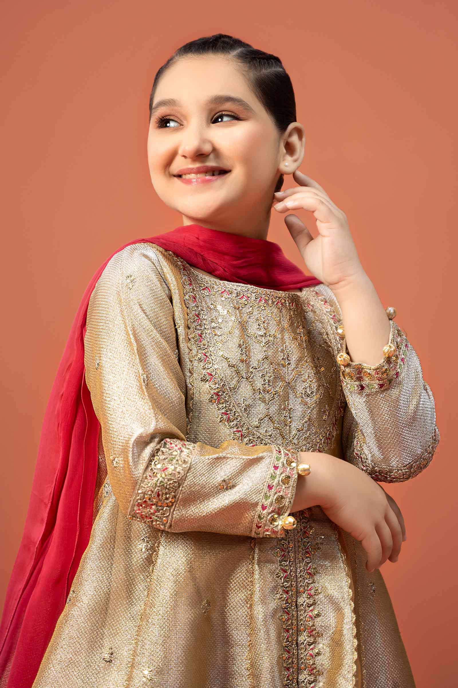 Maria B | 3 Piece Embroidered Zari jacquard Suit | MKS-W24-03 - House Of Hania