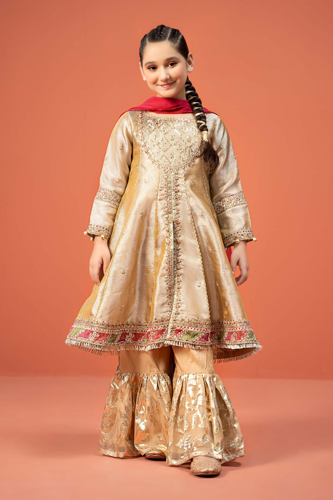 Maria B | 3 Piece Embroidered Zari jacquard Suit | MKS-W24-03 - House Of Hania