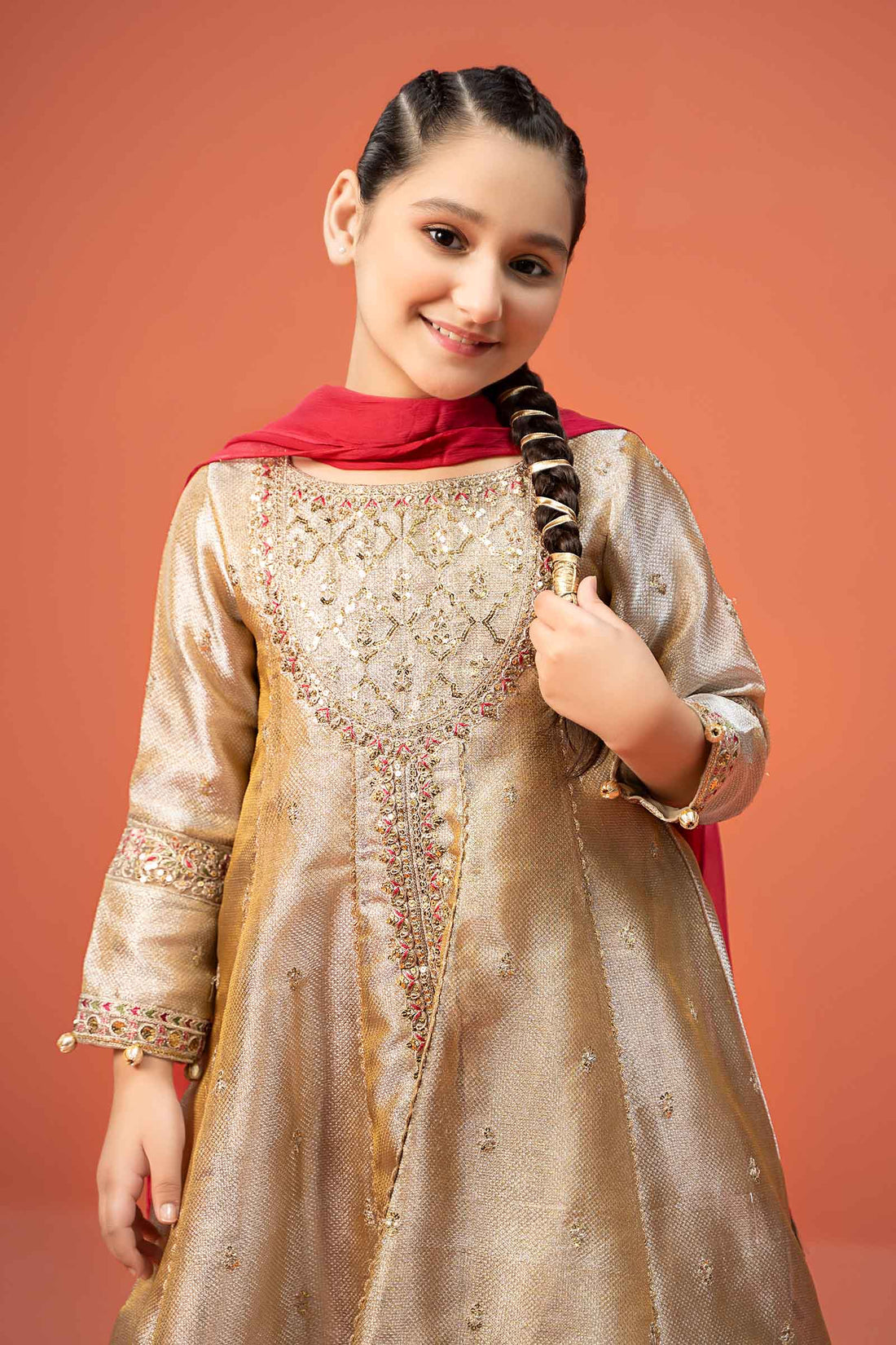 Maria B | 3 Piece Embroidered Zari jacquard Suit | MKS-W24-03 - House Of Hania
