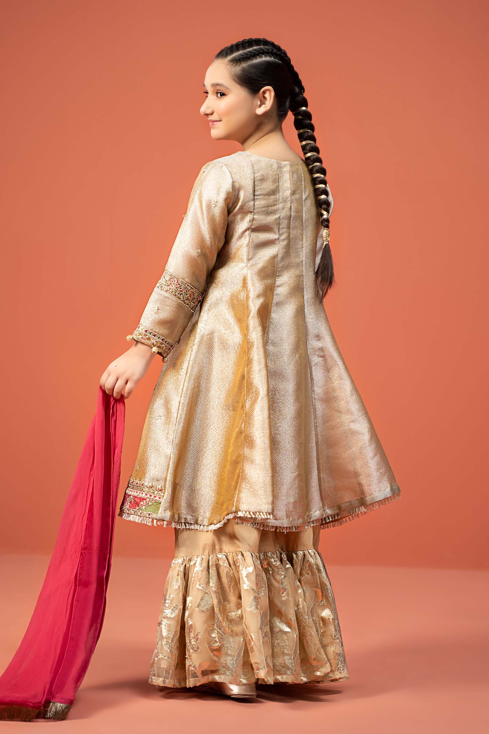 Maria B | 3 Piece Embroidered Zari jacquard Suit | MKS-W24-03 - House Of Hania