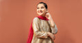Maria B | 3 Piece Embroidered Zari jacquard Suit | MKS-W24-03 - House Of Hania
