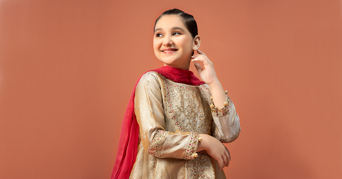 Maria B | 3 Piece Embroidered Zari jacquard Suit | MKS-W24-03 - House Of Hania