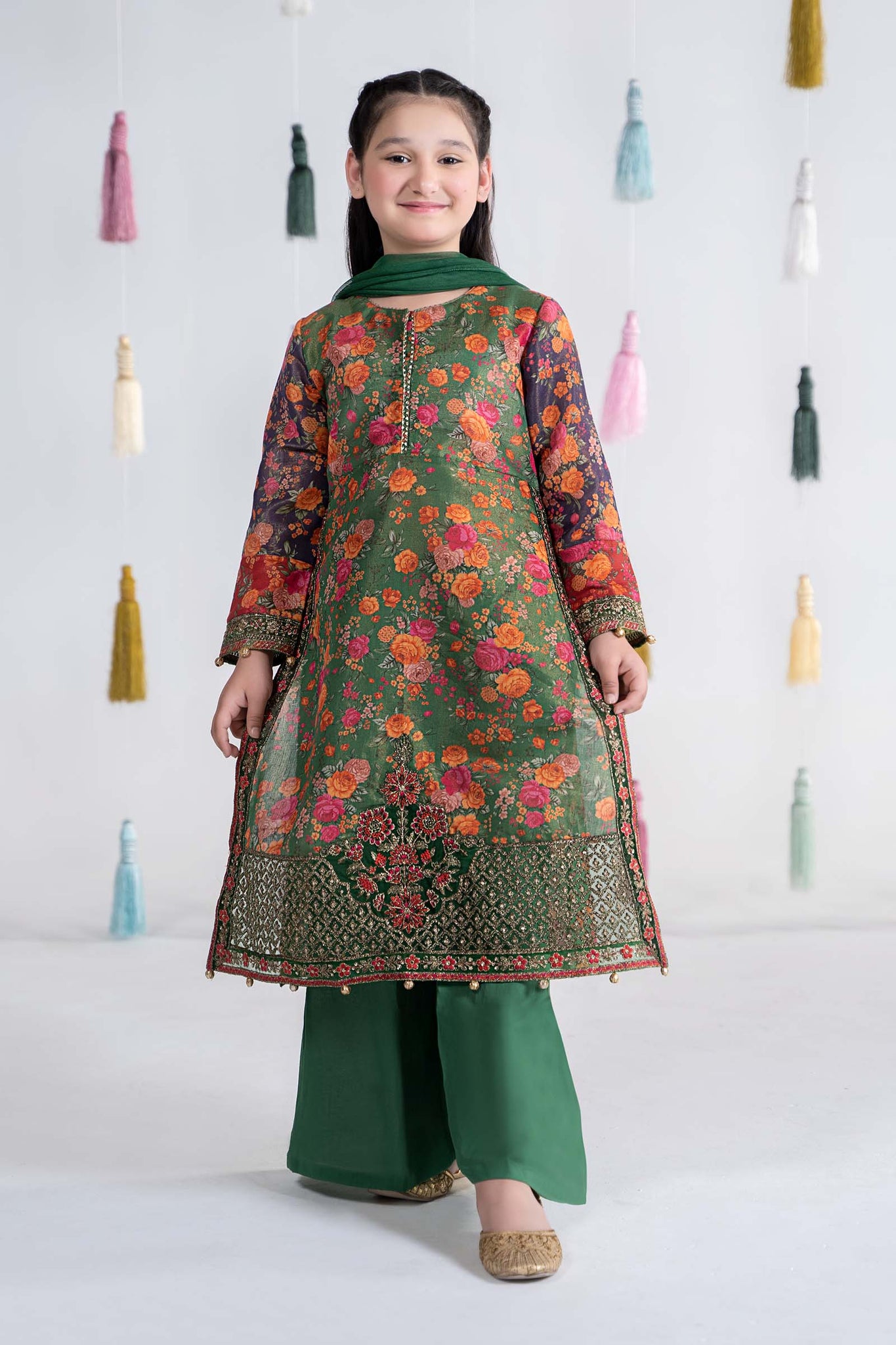 Maria B | 3 Piece Printed Cotton Masoori Suit | MKD-EA24-04 - House Of Hania