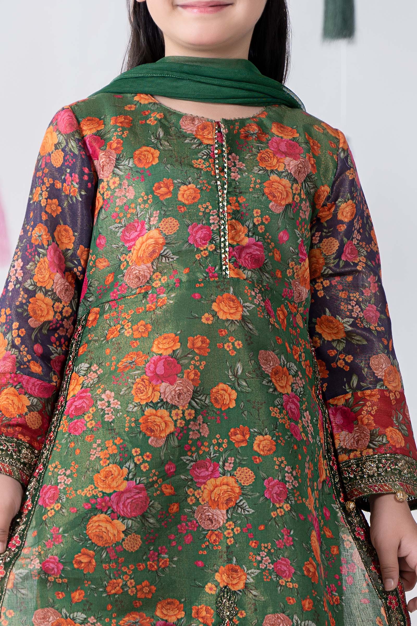 Maria B | 3 Piece Printed Cotton Masoori Suit | MKD-EA24-04 - House Of Hania