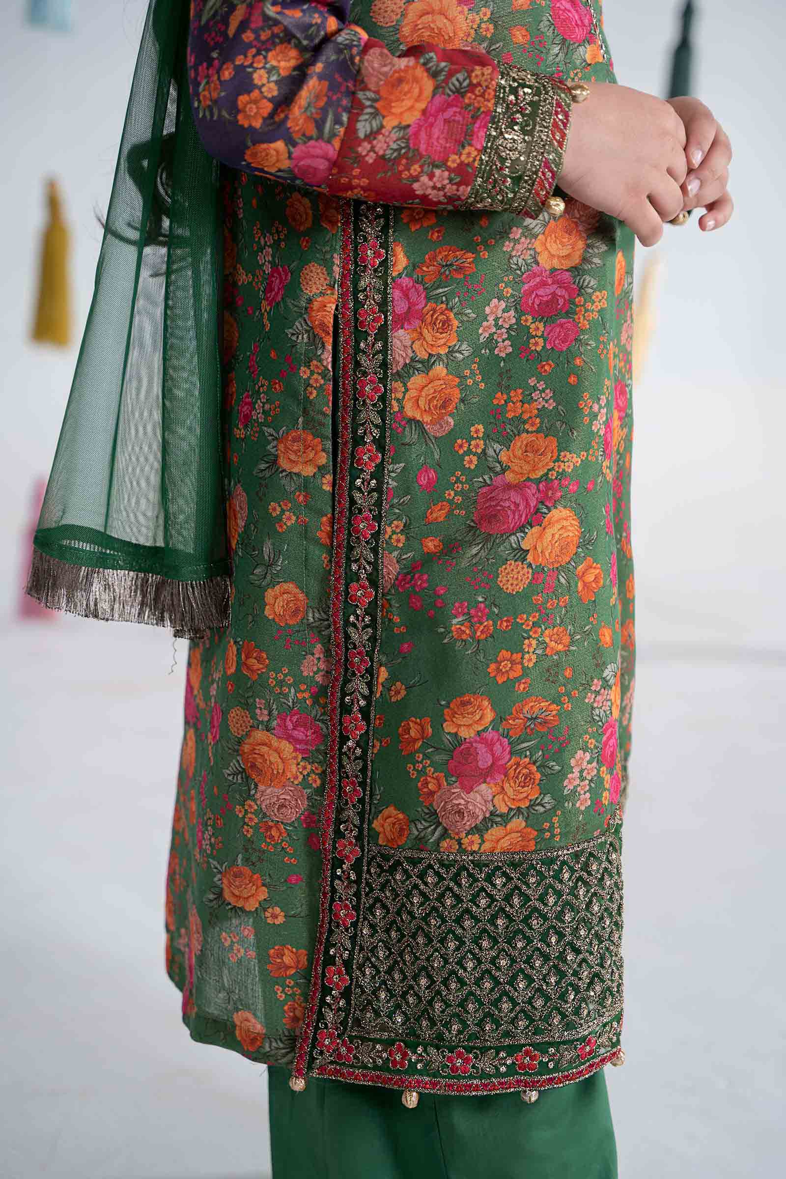 Maria B | 3 Piece Printed Cotton Masoori Suit | MKD-EA24-04 - House Of Hania